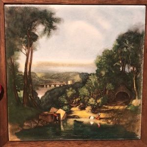 Vintage pot French Vintage Trivet - Ceramic Tile